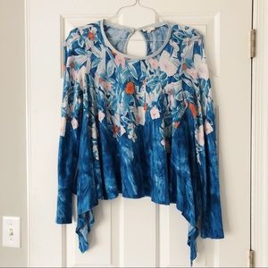 Anthropologie flowy floral print top